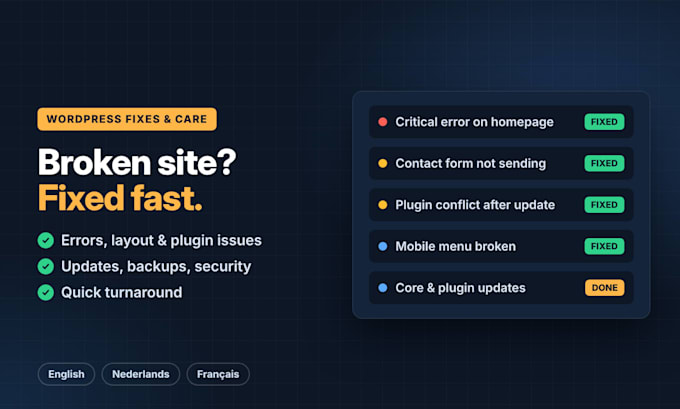 fix wordpress errors, bugs and plugin issues fast
