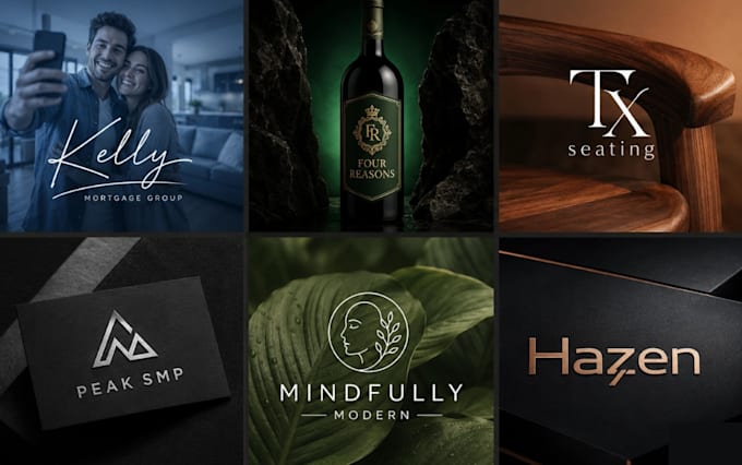 design a clean, modern and minimalist typography logo design