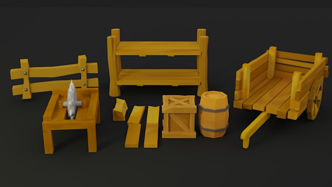 create low poly 3d models and props for roblox or games