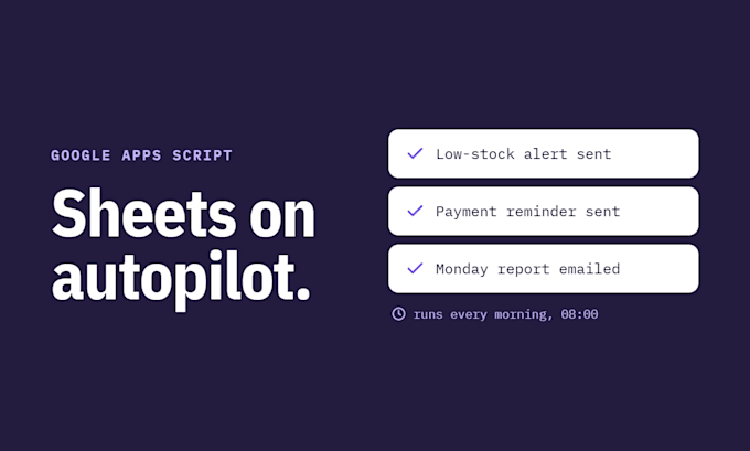 fix or build google apps script automation for your spreadsheets