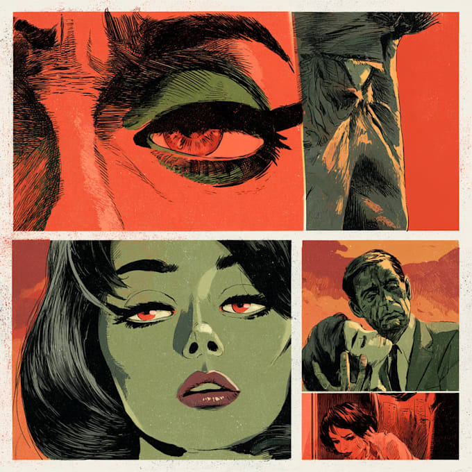 draw retro illustration with vintage comic style