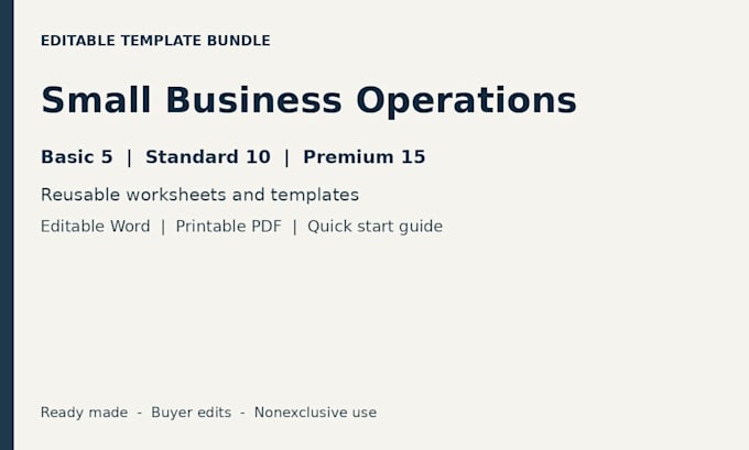 provide small business and freelancer templates