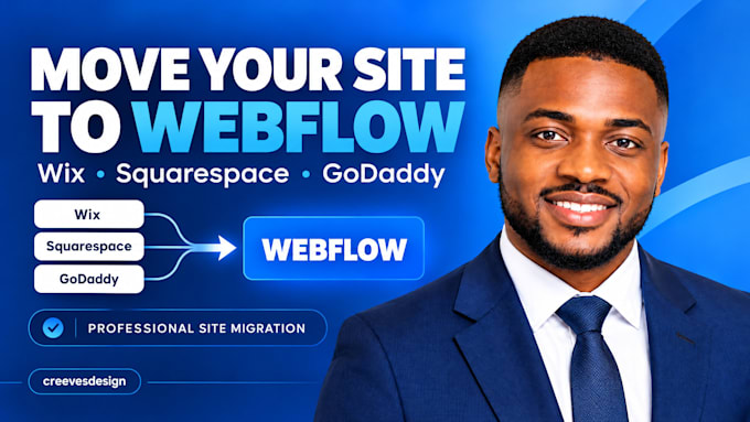 professionally migrate your wix, squarespace, or godaddy site to webflow