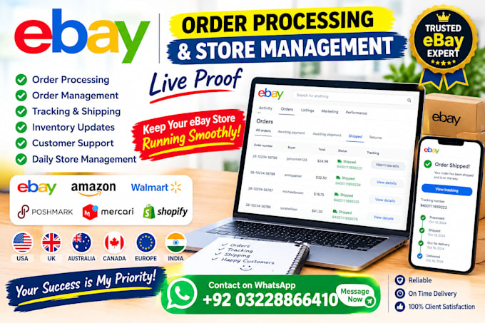 do ebay order processing and order management