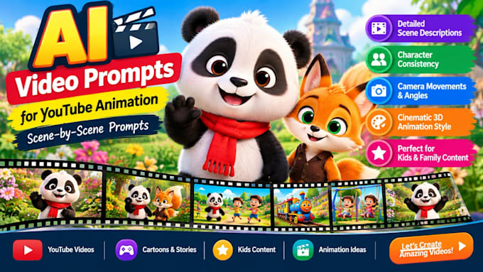 create ai video prompts for youtube animation