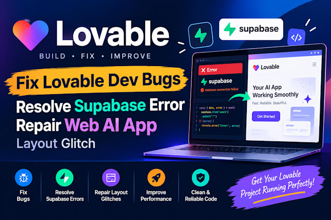fix lovable dev bugs resolve supabase error repair web ai app layout glitch