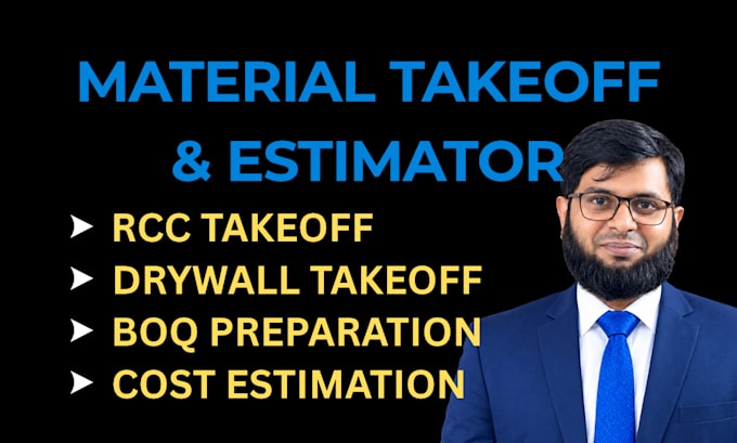 do material takeoff, construction cost estimation