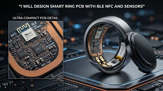 design smart ring pcb with ble nfc and sensors