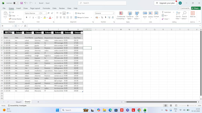 clean, format, merge, split excel data