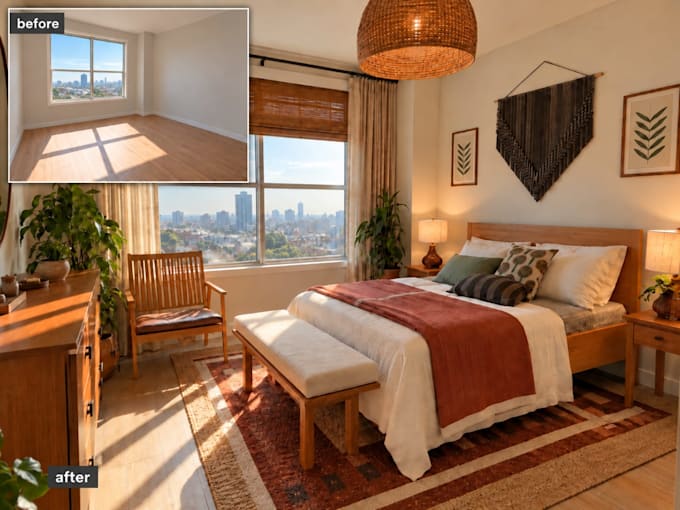 create realistic virtual staging for your empty room