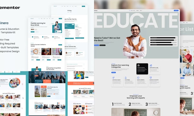 design an lms website for your online course business