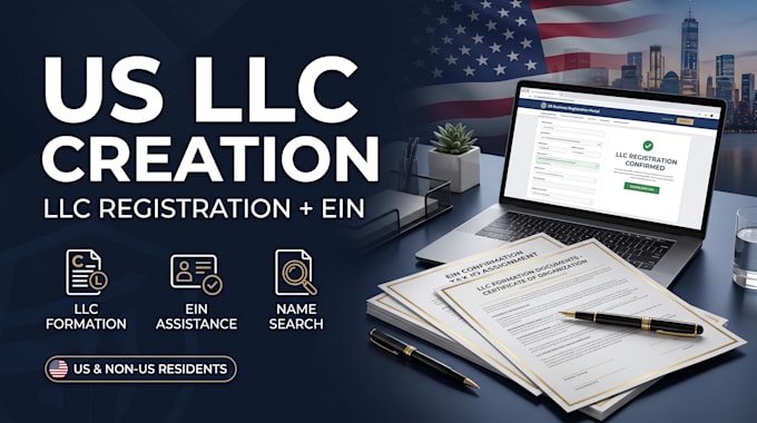 assist with US llc registration and ein application