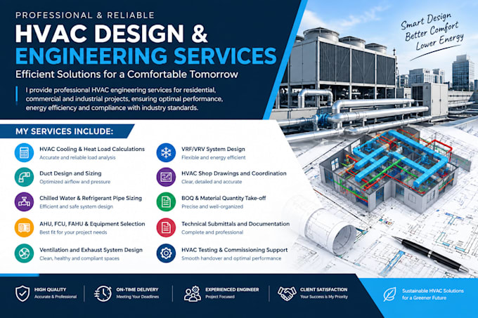 hvac design, calculation, engineering services