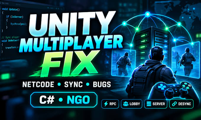 fix unity multiplayer, netcode, networking and synchronization bugs