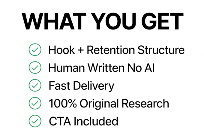 write engaging youtube script, short video script, or podcast script