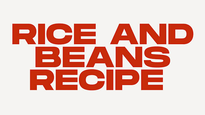 write rice and beans recipe