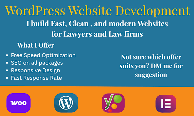 design a law firm wordpress website with elementor