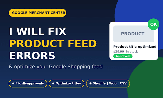 fix google merchant center product feed errors and disapprovals