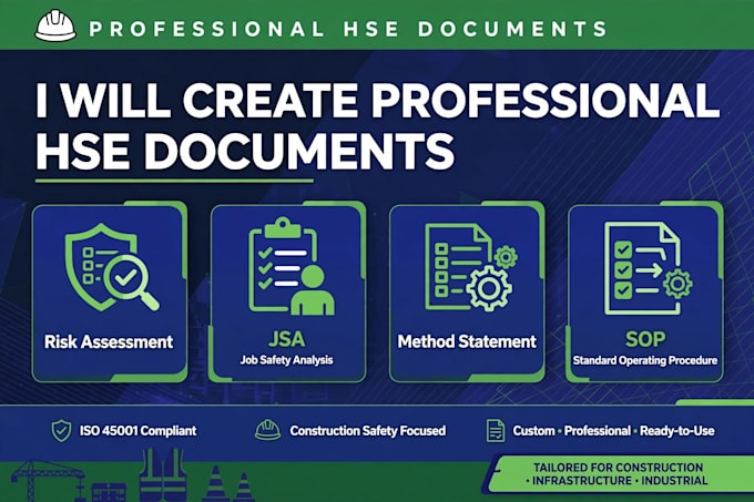 create hse documents, risk assessment and jsa reports