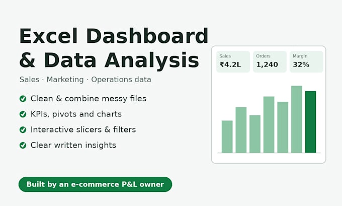 build an excel dashboard and analyze your sales data