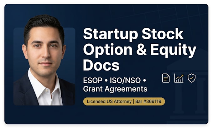 draft a startup employee stock option plan esop as a US attorney