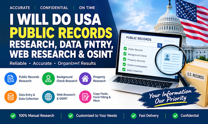 manually create USA public records for you