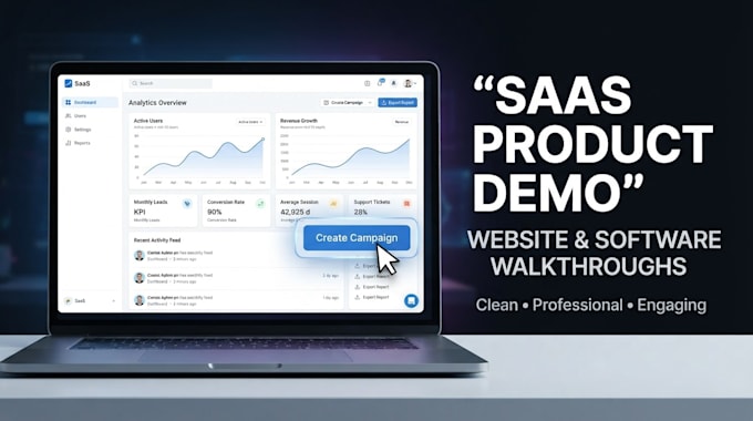 create a professional saas product demo video