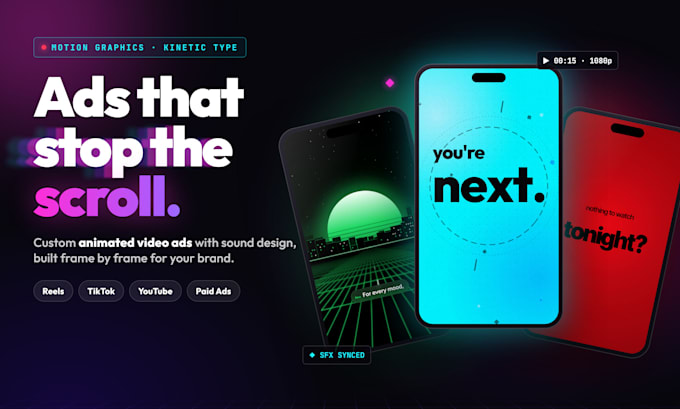 create a kinetic typography motion graphics ad for all platforms