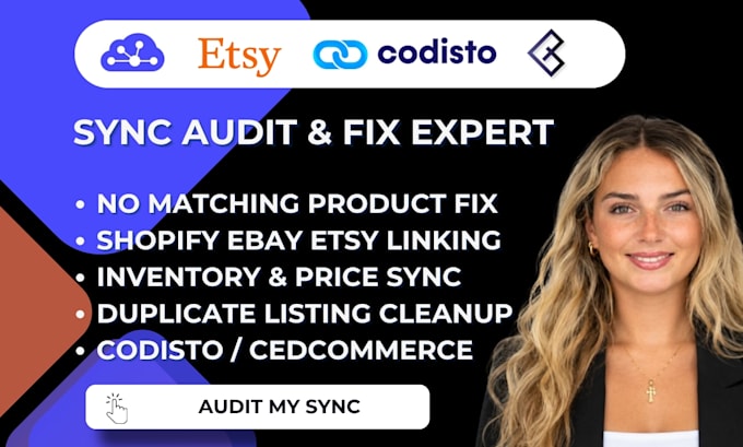 fix shopify etsy ebay sync litcommerce codisto cedcommerce listing link repair