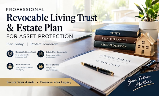 draft revocable living trust and estate plan for asset protection