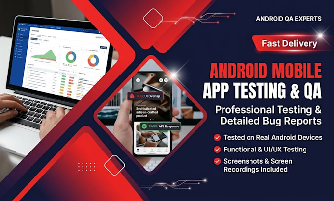 do mobile app testing, QA testing, and review for UI, bugs