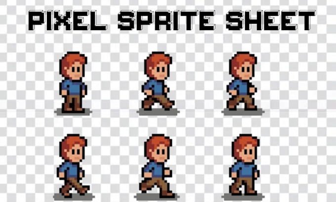 create 16x16 32x32 pixel art sprite sheet animation pixel character animation