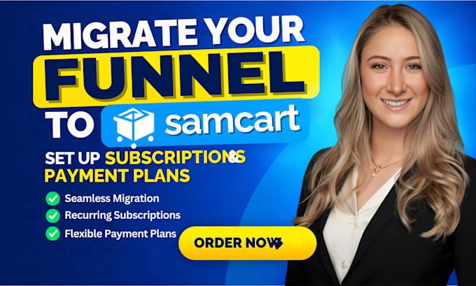 migrate your funnel to samcart and set up subscriptions, payment plans