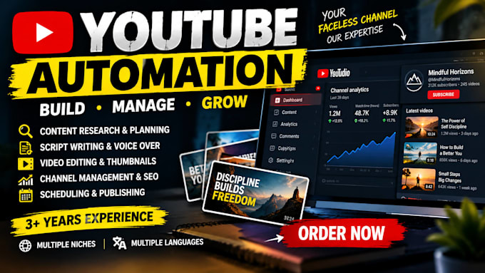 manage and grow your faceless channel
