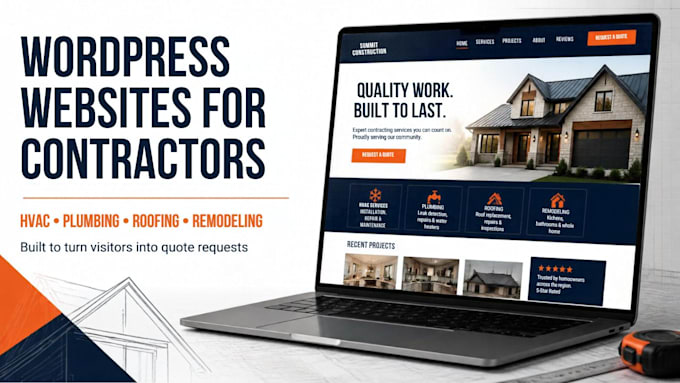 build a lead generating wordpress website for contractors and home services