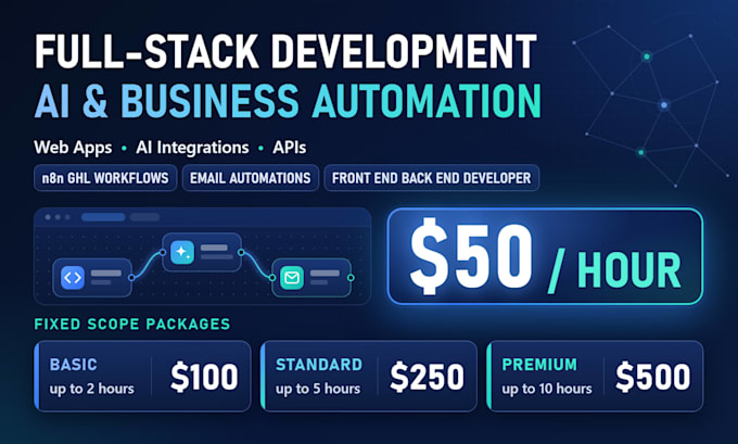 build full stack web apps and ai automations