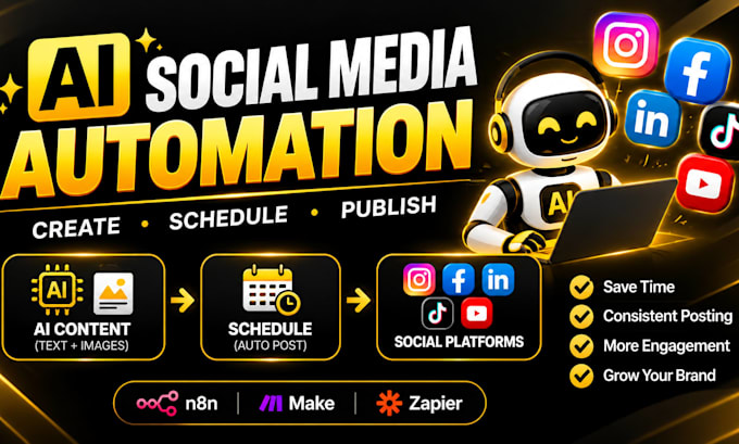 automate social media content generation and posting