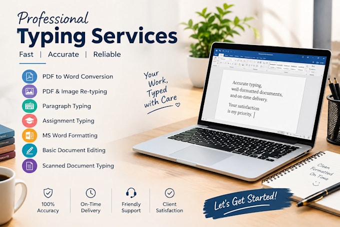 do professional assignment typing