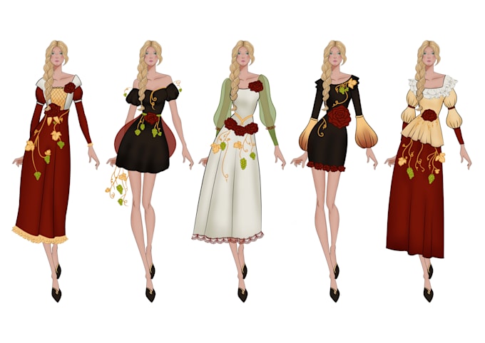 create fashion design based on your moodboard