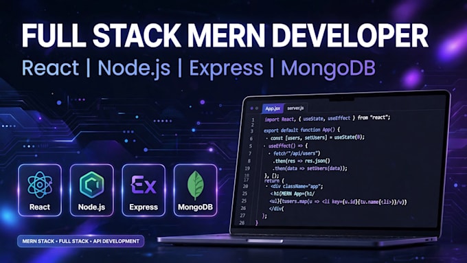develop a full stack mern website with react node and mongodb