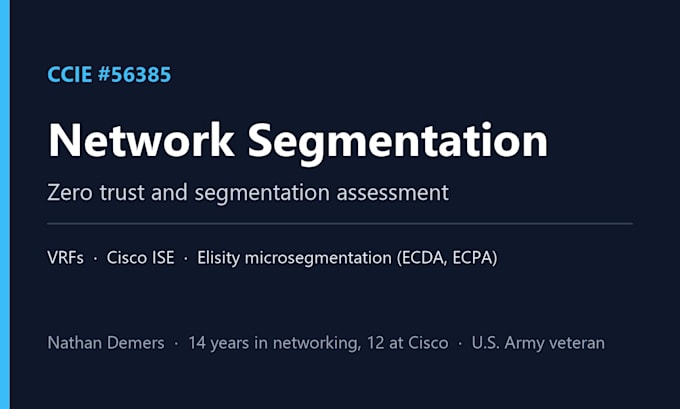 assess and plan network segmentation and zero trust for your network