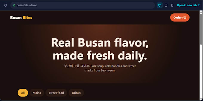 build a modern restaurant website with online menu