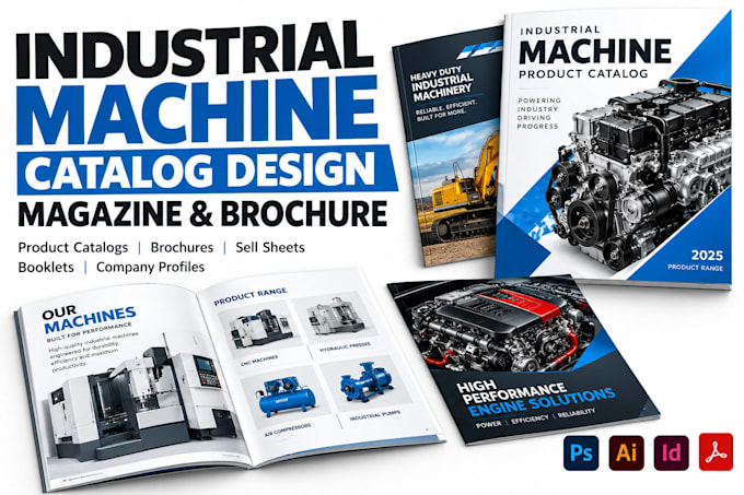 design industrial machine product catalog design engine catalog brochure design