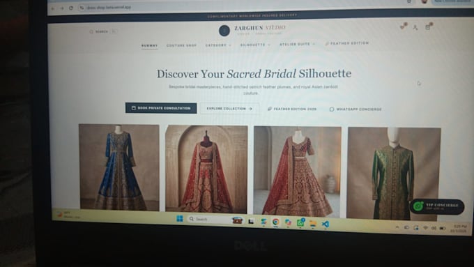 develop modern boutique ecommerce bridal website with nextjs
