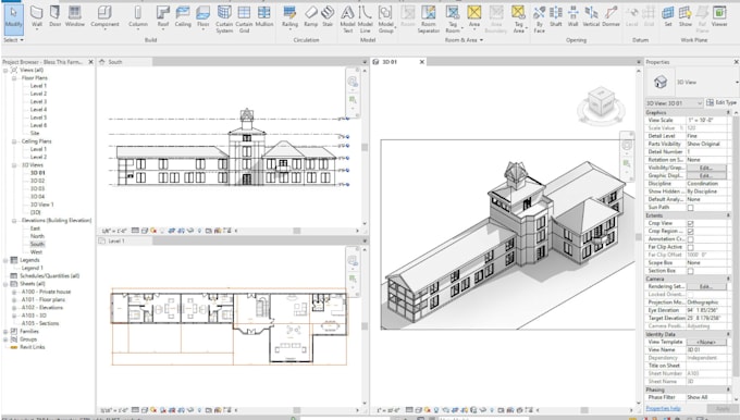 design your floor plan blueprints with revit