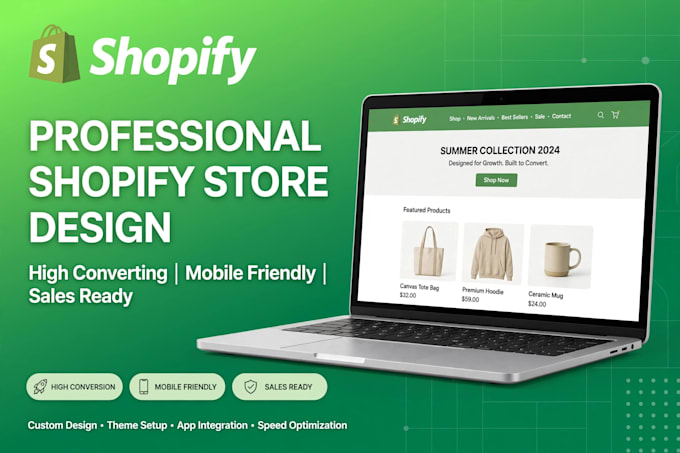 shopify store, shopify redesign and dropshipping store