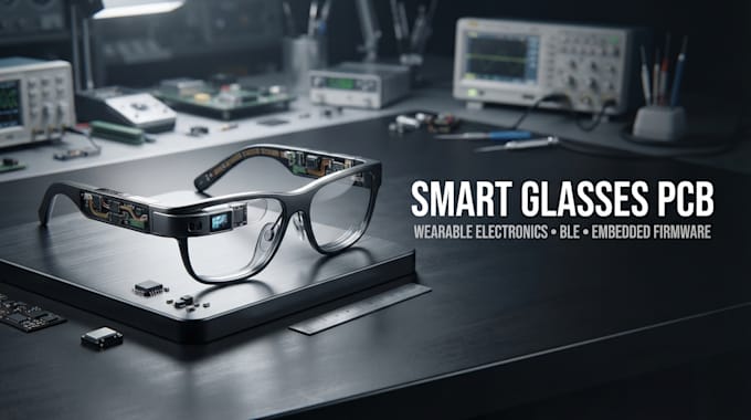 design smart glasses pcb, wearable electronics and embedded firmware