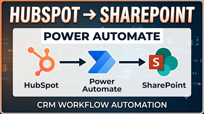 build hubspot to sharepoint automation with power automate