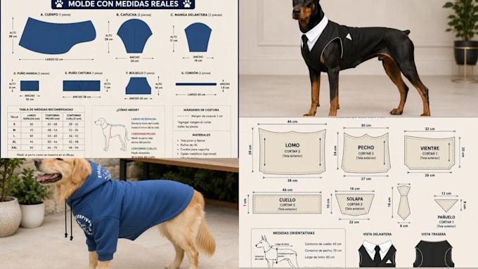 create custom dog and cat clothing sewing patterns with grading