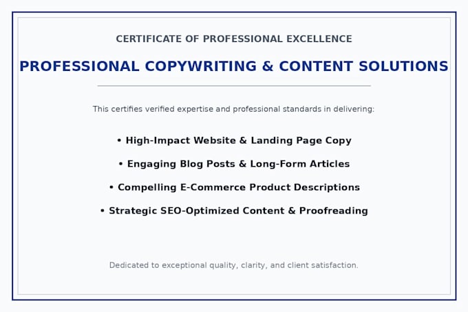 do professional copywriting and content writing